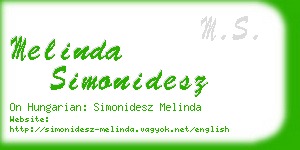 melinda simonidesz business card